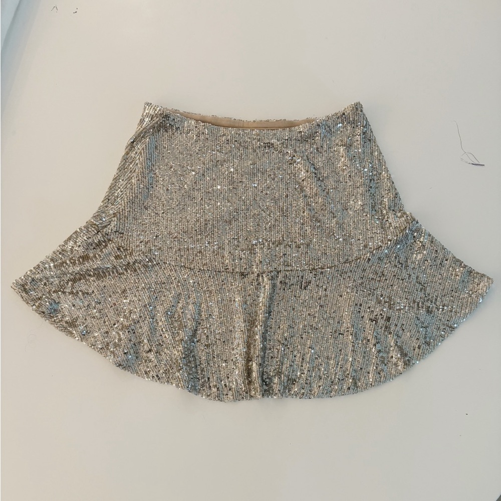 Free People Mini Sequin Skirt